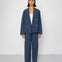 Folk | Folk Relaxed Fit Blazer - Soft Indigo Overdyed Stripe
