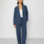 Folk | Folk Suit Trousers - Soft Indigo Overdyed Stripe