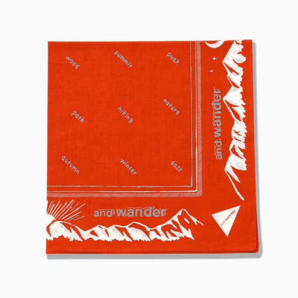 AND WANDER - 128 Reflective Words bandana - Red
