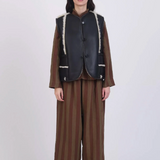 Cawley | Ella Vest - Chocolate / Seal