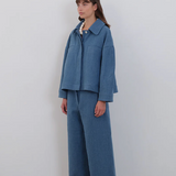 Cawley | Sashiko Jacket - Pale Blue