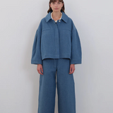 Cawley | Sashiko Jacket - Pale Blue