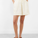 Sideline | Annie Shorts - Buttermilk Patchwork