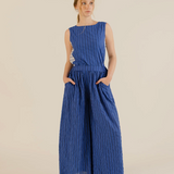 Sideline | Anna Trousers - Cobalt Stripe