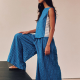 Sideline | Anna Trousers - Cobalt Stripe