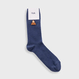 Waffle Sock - Ash Navy