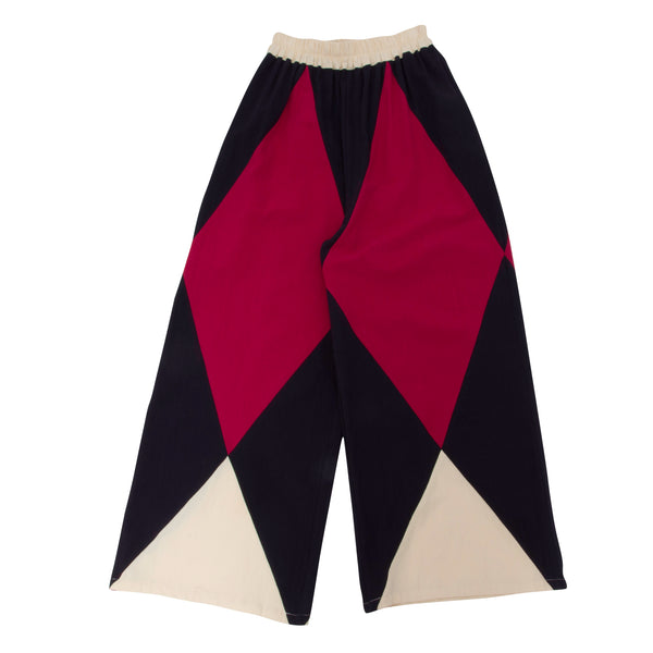 LF Markey - Eamon Trousers - Ecru Patchwork