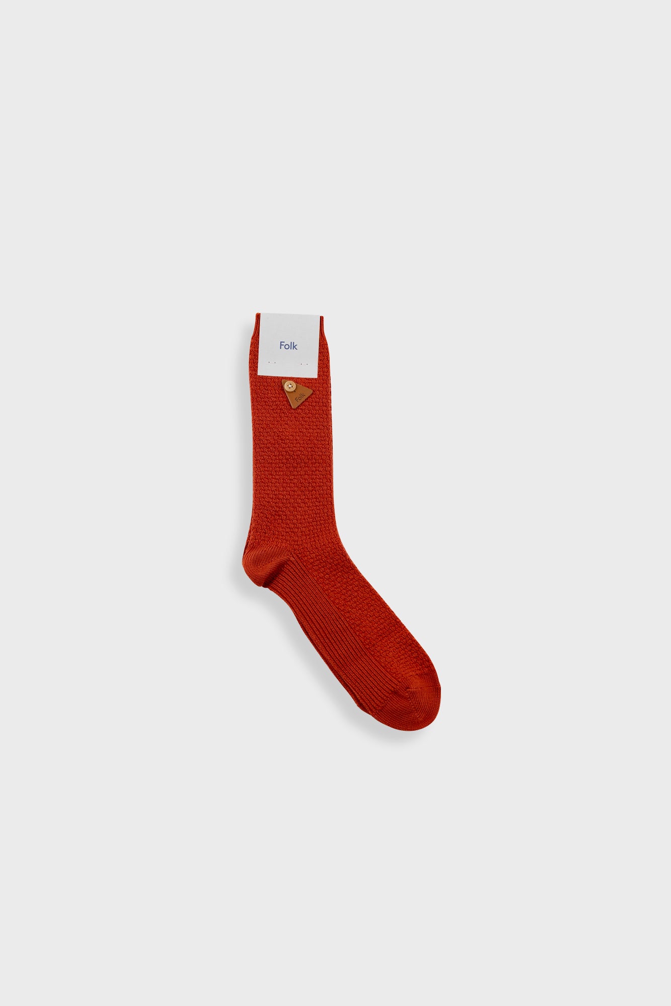 Folk | Folk Waffle Sock - Red Oxide