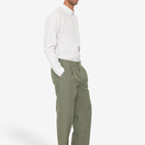 Wide Fit Trouser - Sage Overdyed Stripe