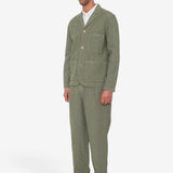 Wide Fit Blazer - Sage Overdyed Stripe