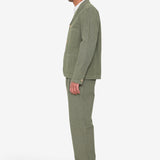 Wide Fit Blazer - Sage Overdyed Stripe