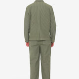 Wide Fit Blazer - Sage Overdyed Stripe