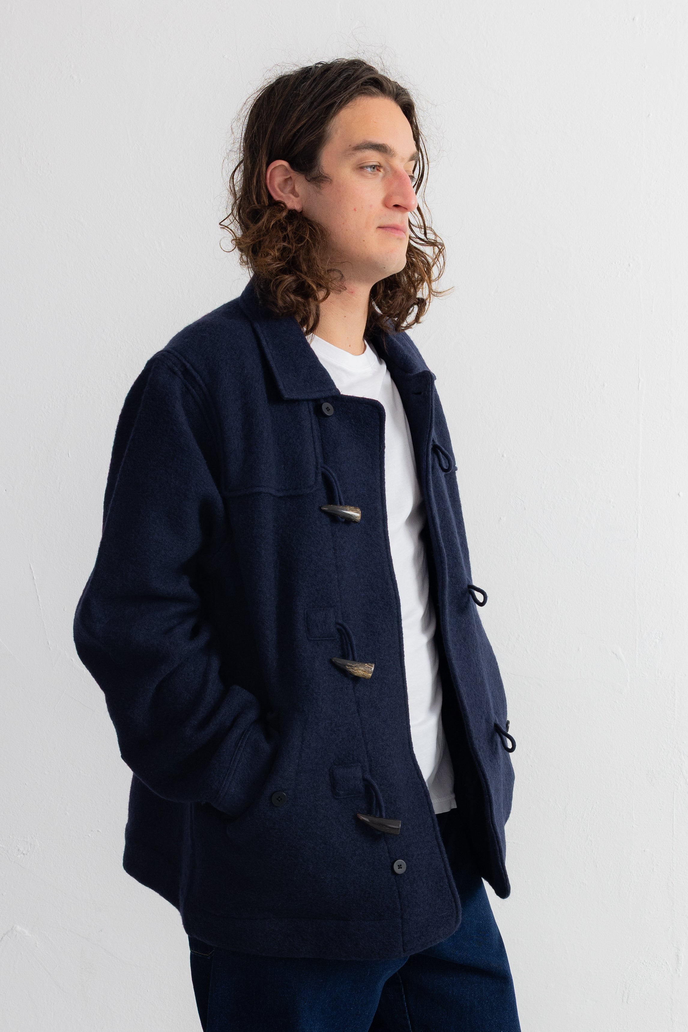 Folk Folk Duffle Coat - Navy Wool