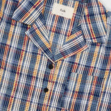 Short Sleeve Soft Collar Shirt - Multi Colour Printed Check
