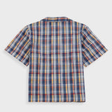 Short Sleeve Soft Collar Shirt - Multi Colour Printed Check