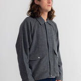 Cropped Winter Coat - Charcoal Wool
