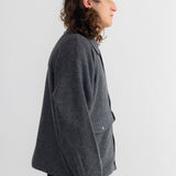Cropped Winter Coat - Charcoal Wool