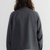 Cropped Winter Coat - Charcoal Wool