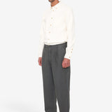 Wide Fit Trouser - Charcoal Hemp Canvas