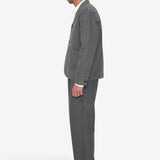 Wide Fit Blazer - Charcoal Hemp Canvas