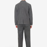 Wide Fit Blazer - Charcoal Hemp Canvas