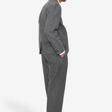 Wide Fit Blazer - Charcoal Hemp Canvas
