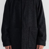 Car Coat - Charcoal Wool Twill