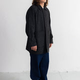 Car Coat - Charcoal Wool Twill