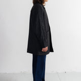 Car Coat - Charcoal Wool Twill