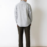 Relaxed Fit Hemd - Schwarz meliert Ecru