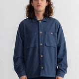 Patch Overshirt - Steel Blue Moleskin