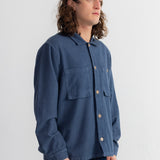 Patch Overshirt - Steel Blue Moleskin