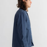 Patch Overshirt - Steel Blue Moleskin