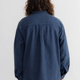 Patch Overshirt - Steel Blue Moleskin