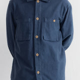 Patch Overshirt - Steel Blue Moleskin