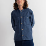 Patch Overshirt - Steel Blue Moleskin