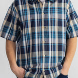 Short Sleeve Seoul Shirt - Yellow Cyan Check