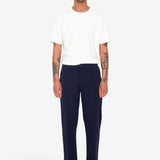 Pintuck Jersey Trouser - Navy