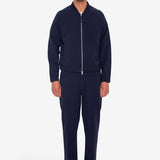 Pintuck Jersey Trouser - Navy