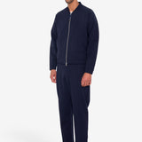 Pintuck Jersey Trouser - Navy