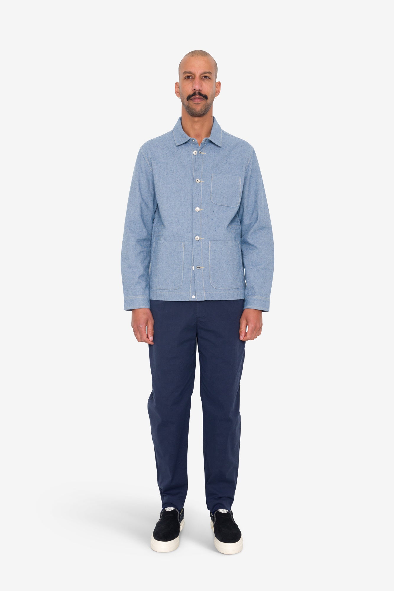Assembly Jacket - Reverse Ice Blue Twill Denim
