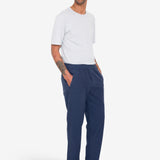 Drawcord Assembly Pant - Soft Navy Cotton Linen