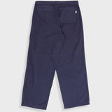 Wide Fit Trouser - Soft Navy Herringbone