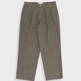 Wide Fit Trouser - Sage Overdyed Stripe