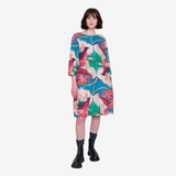 Joana Day Dress - Canvas Abstract Flower