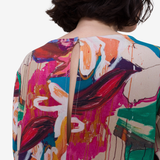 Joana Day Dress - Canvas Abstract Flower