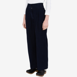 Pleated Pant - Navy Cord