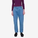 Barrel Trousers - Bleached Denim AW24