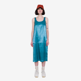 Slip Dress - Verdigris Satin