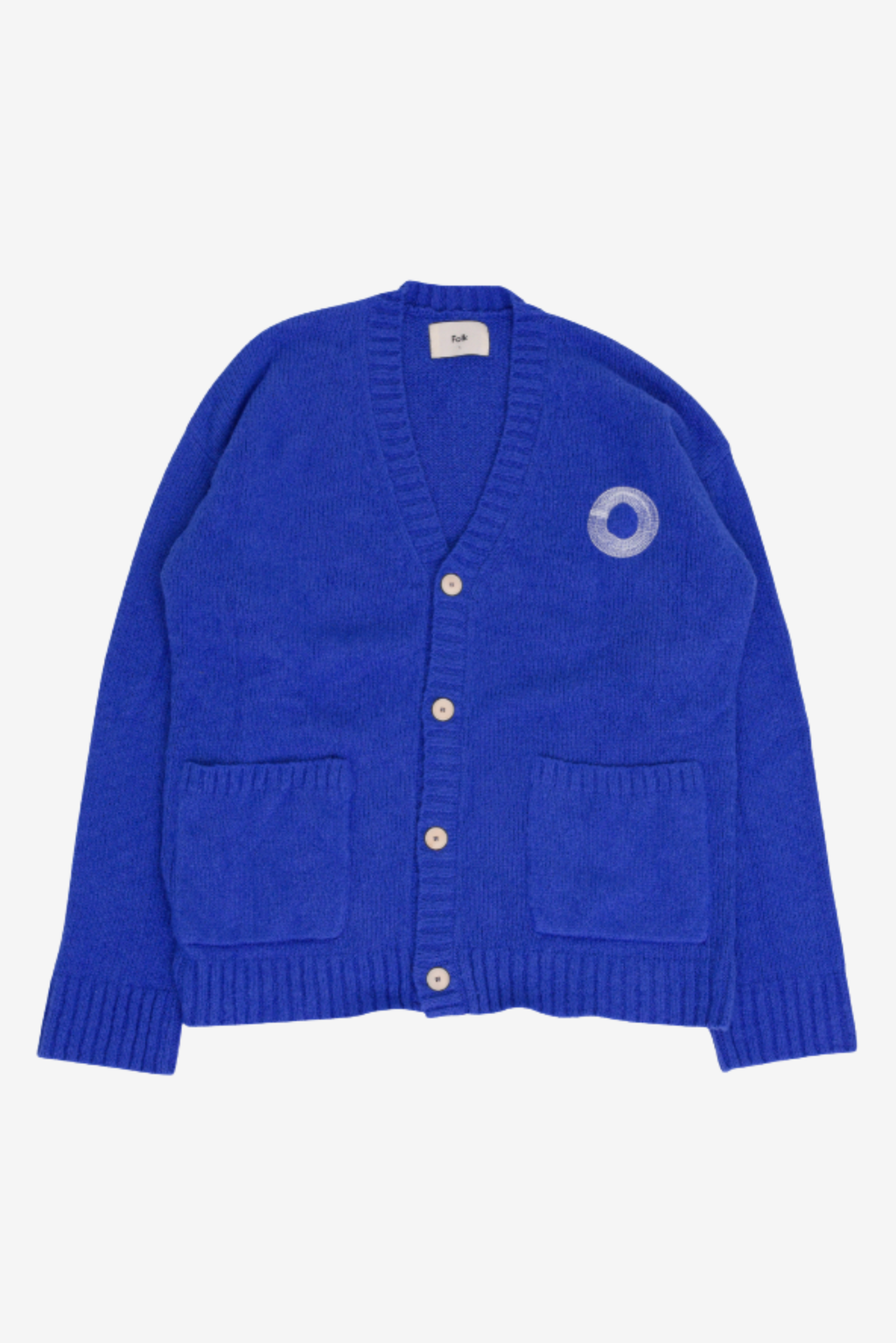 Folk Pocket Cardigan - Bright Blue